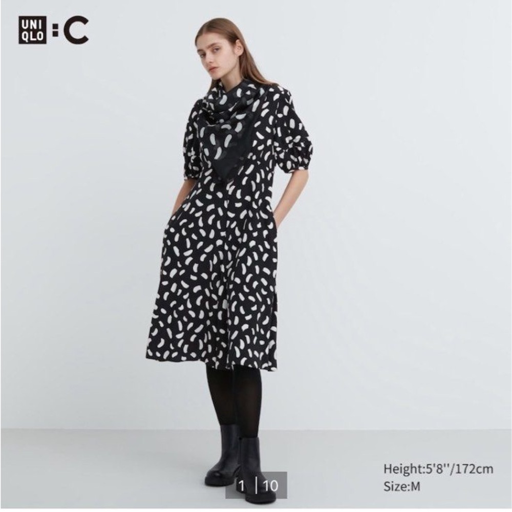 Uniqlo: C Balloon Sleeve Short-Sleeve Dress